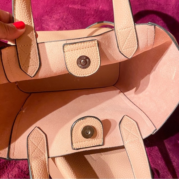 Dusty Pink Tote and Poche. Very beautiful, never been used. For school or office - Picture 7 of 8